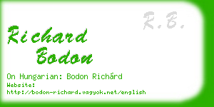 richard bodon business card